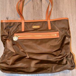 Michael Kors Brown Medium Nylon Tote Bag